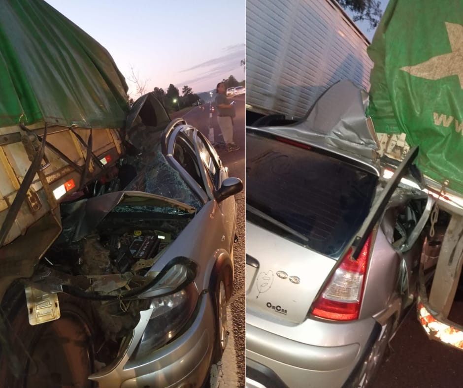 Un auto chocó contra un camión en Eldorado