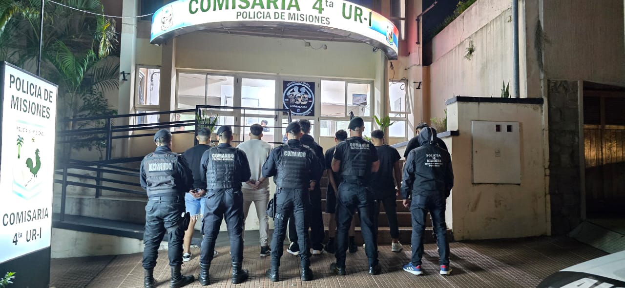 Pelea en La Placita de Posadas terminó con un joven herido de un disparo y siete detenidos