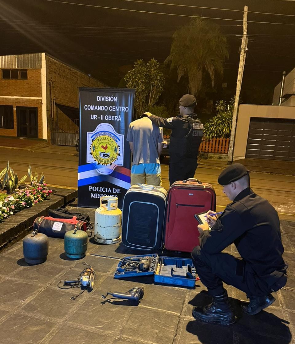 Oberá: saqueaba casas y fue detenido tras ser filmado por cámaras de seguridad