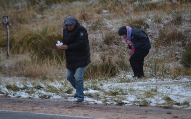 Nevó en la provincia de Buenos Aires