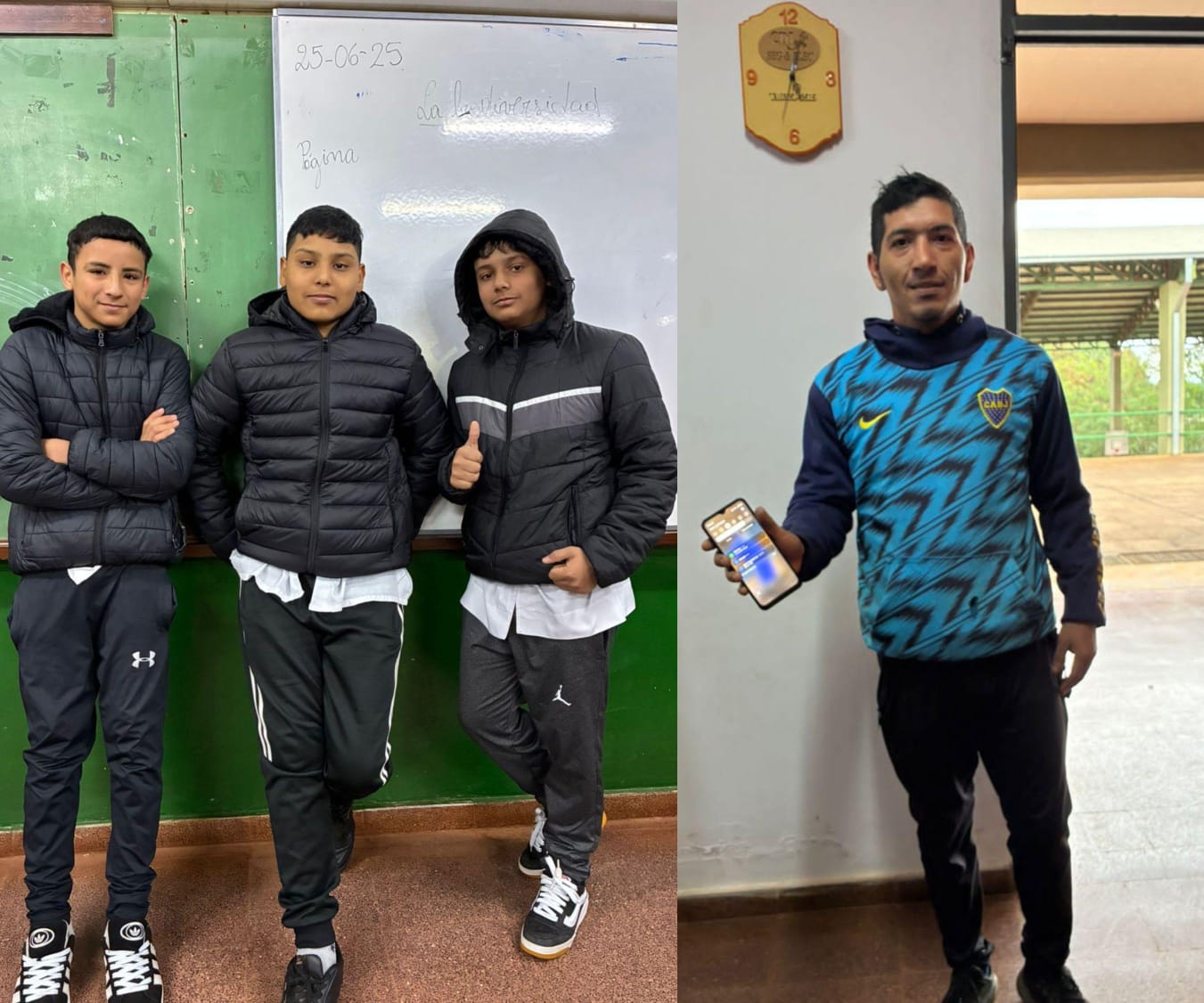 Estudiantes de la Escuela Nº 413 de Eldorado encontraron un celular y lo devolvieron a su dueño