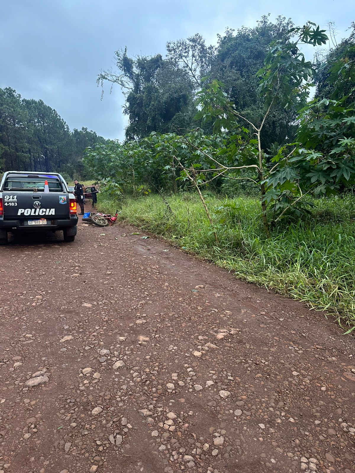 Un motociclista falleció tras despistar en la zona rural de El Soberbio