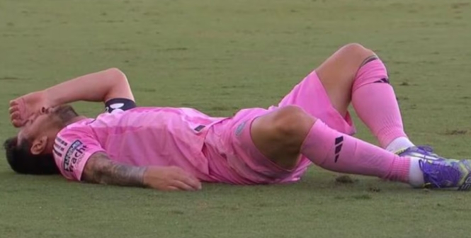 Messi salió lesionado a los siete minutos en el partido del Inter Miami