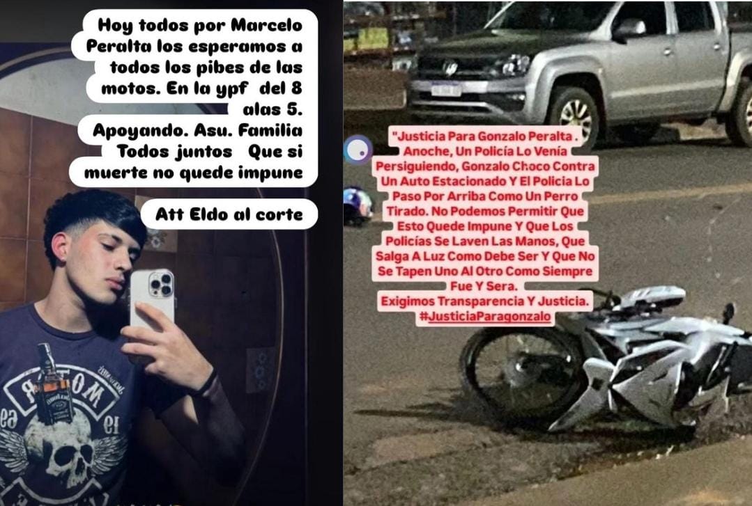 Afirman que la Policía perseguía al joven que murió en un siniestro vial en Eldorado: testigos piden justicia - Imagen 1