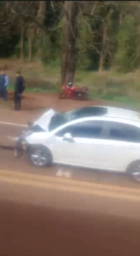 Un herido leve en una colisión entre un automóvil y un ómnibus sobre la Ruta Nacional 12 en Puerto Piray - Imagen principal