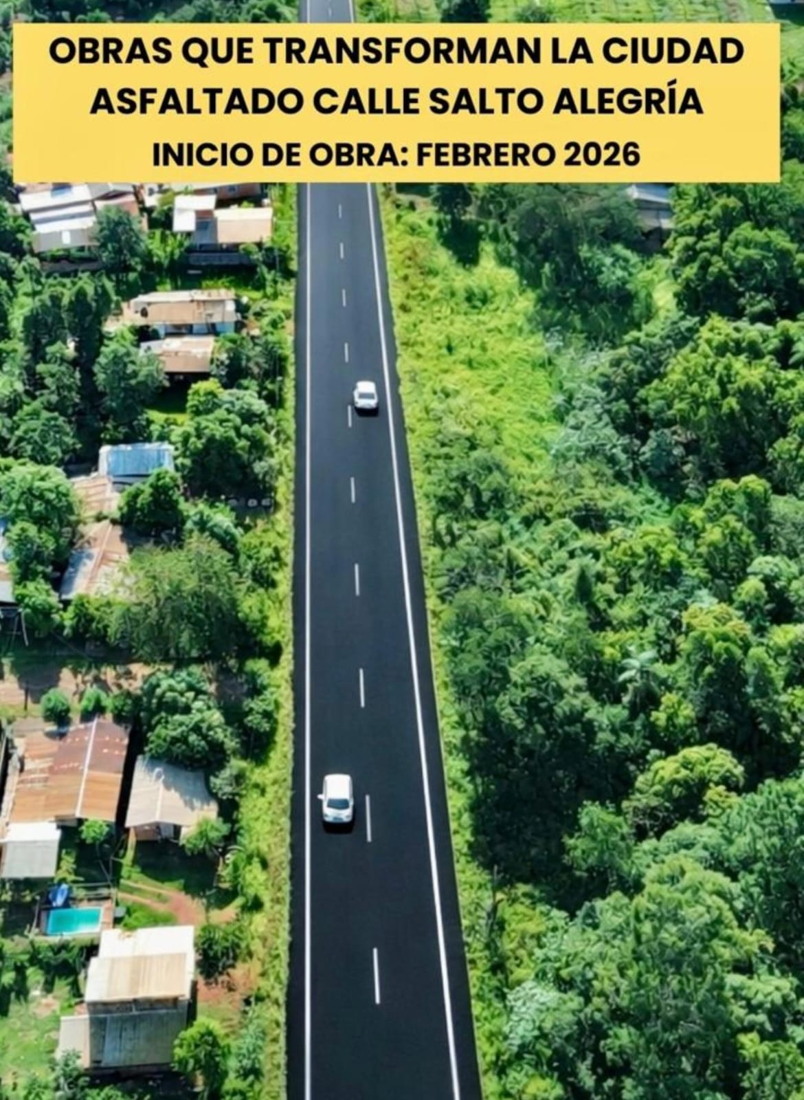 La Municipalidad de Eldorado anunció el inicio de la obra de asfaltado de la calle Salto Alegría