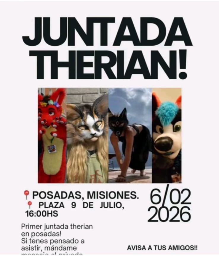 Therians: personas que se identifican como animales convocan a un encuentro en la plaza 9 de Julio de Posadas 2