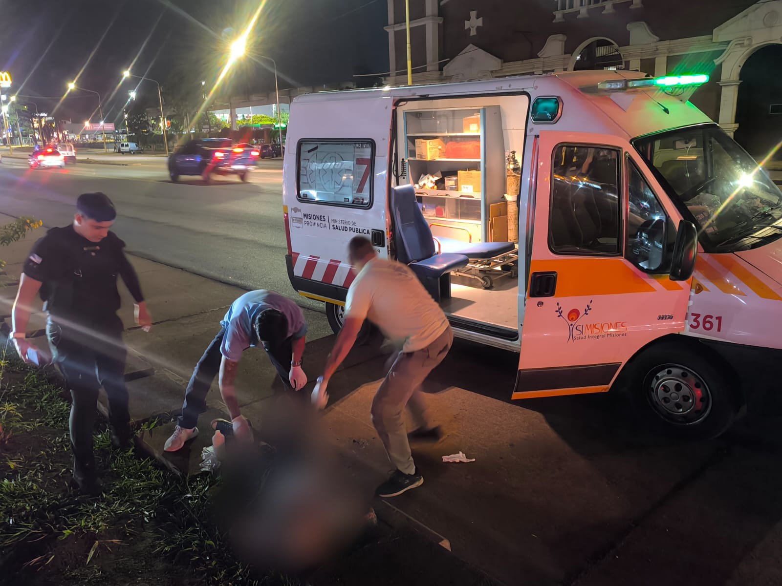 Un motociclista embistió a un peatón en Posadas 2