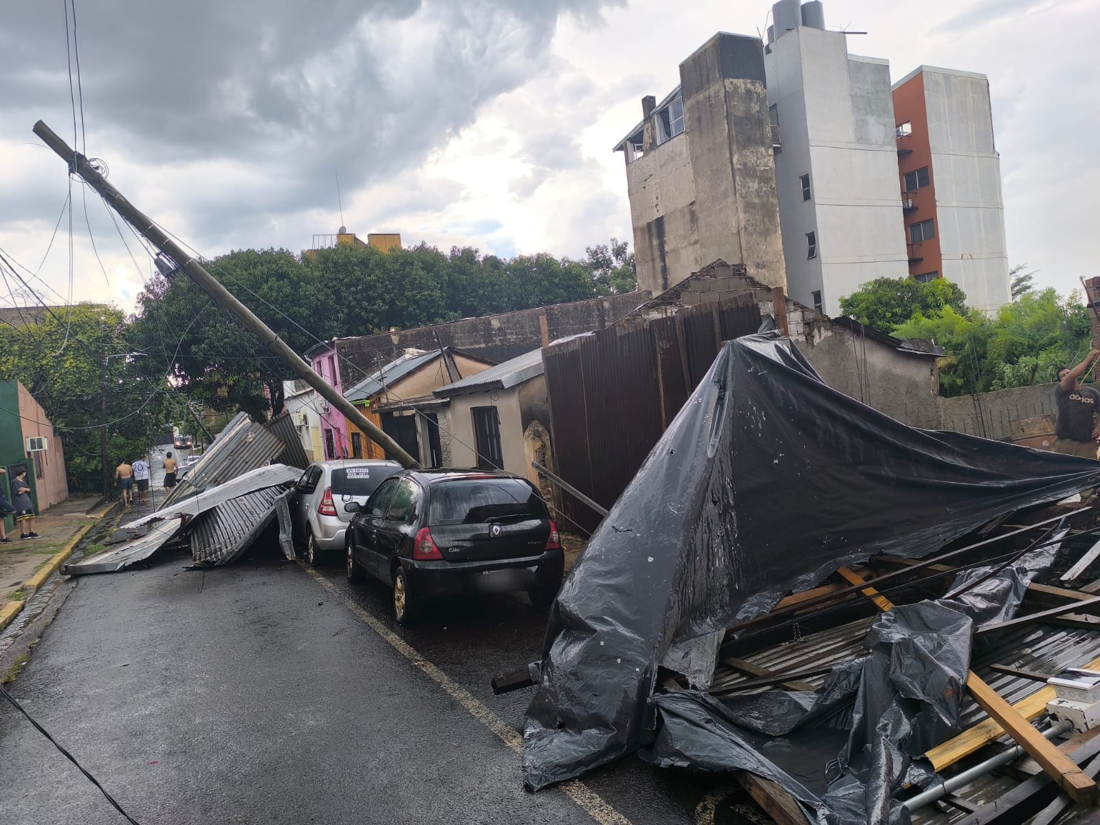 Ráfagas de viento provocaron caída de árboles, cables y daños materiales en Posadas 3
