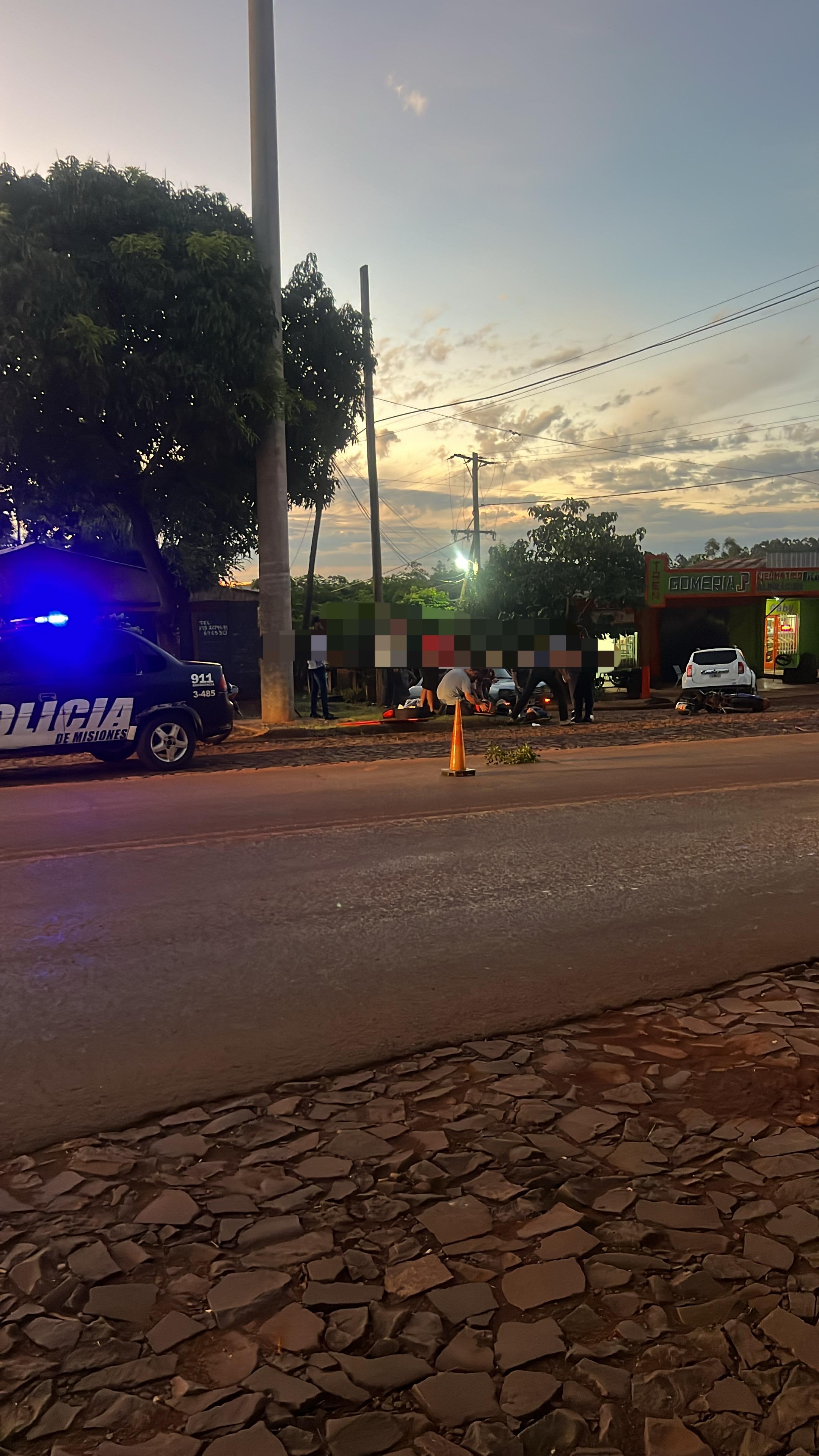 Choque entre motos en 25 de Mayo dejó tres heridos, entre ellos un menor 3