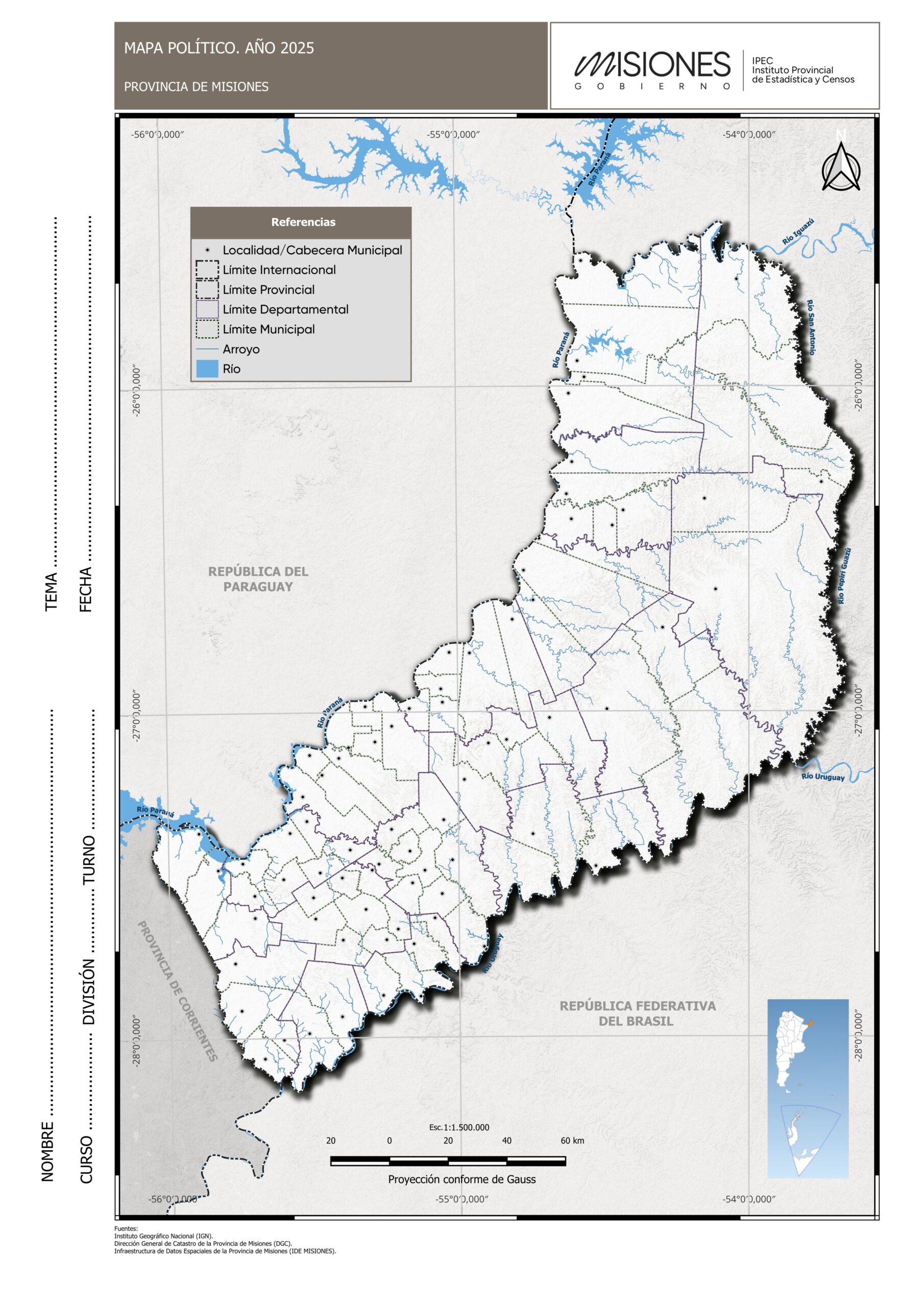 Nuevo mapa escolar de Misiones: actualizado y listo para usar en el aula 2