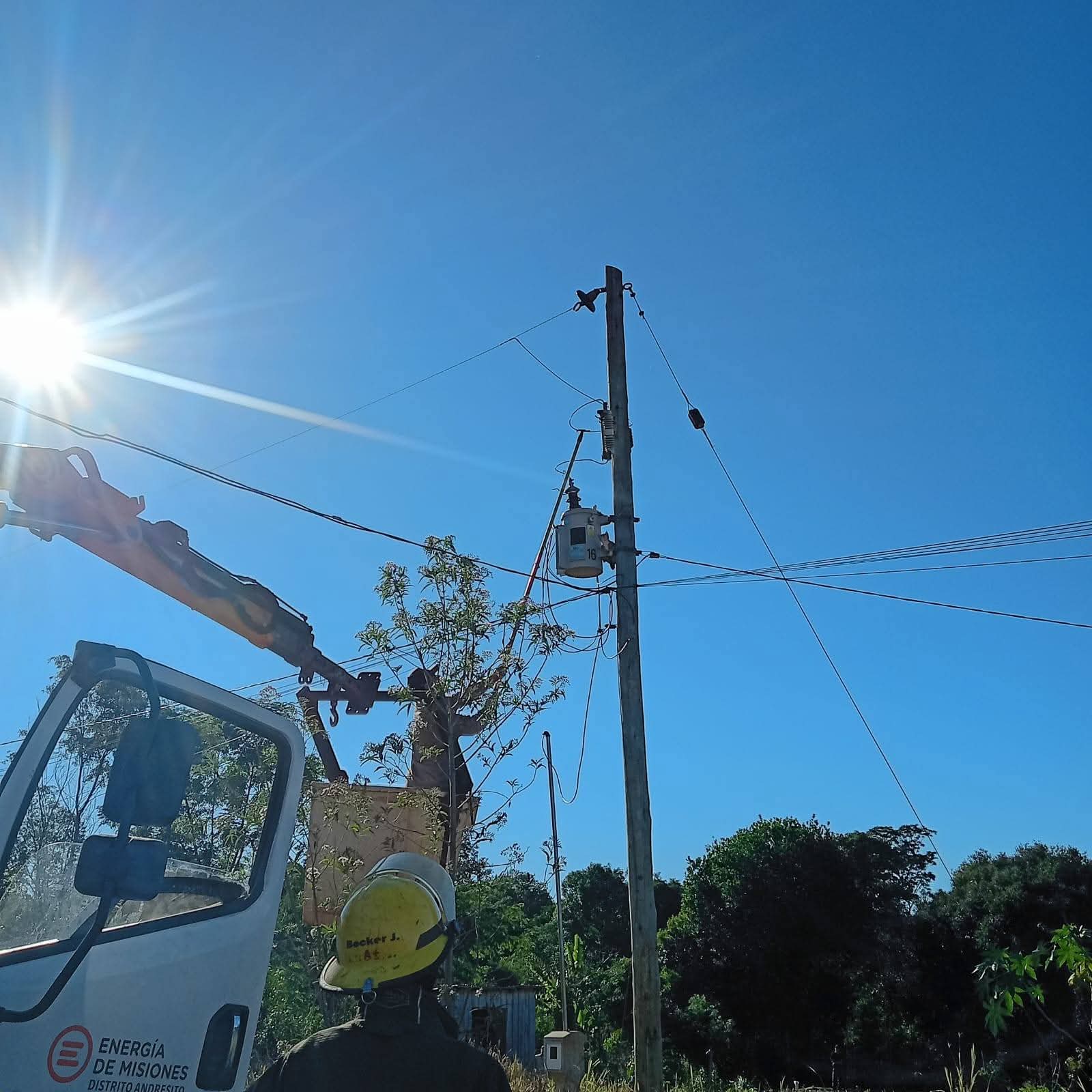 Rescataron a un gato que estaba sobre un transformador de energía en Andresito 2