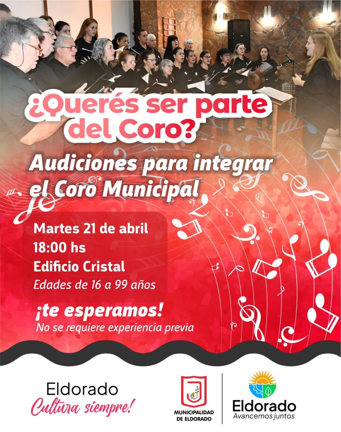 Abren las audiciones para sumarse al Coro Municipal de Eldorado 2