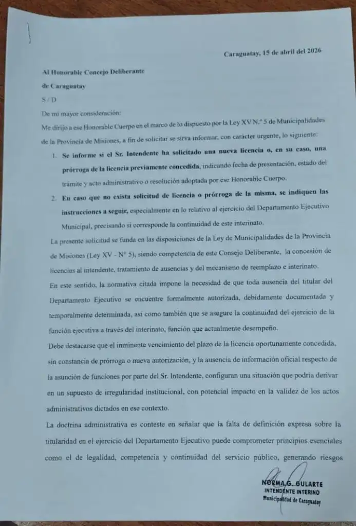 Caraguatay: el Concejo rechazó la continuidad de la intendenta interina Norma Gularte 3