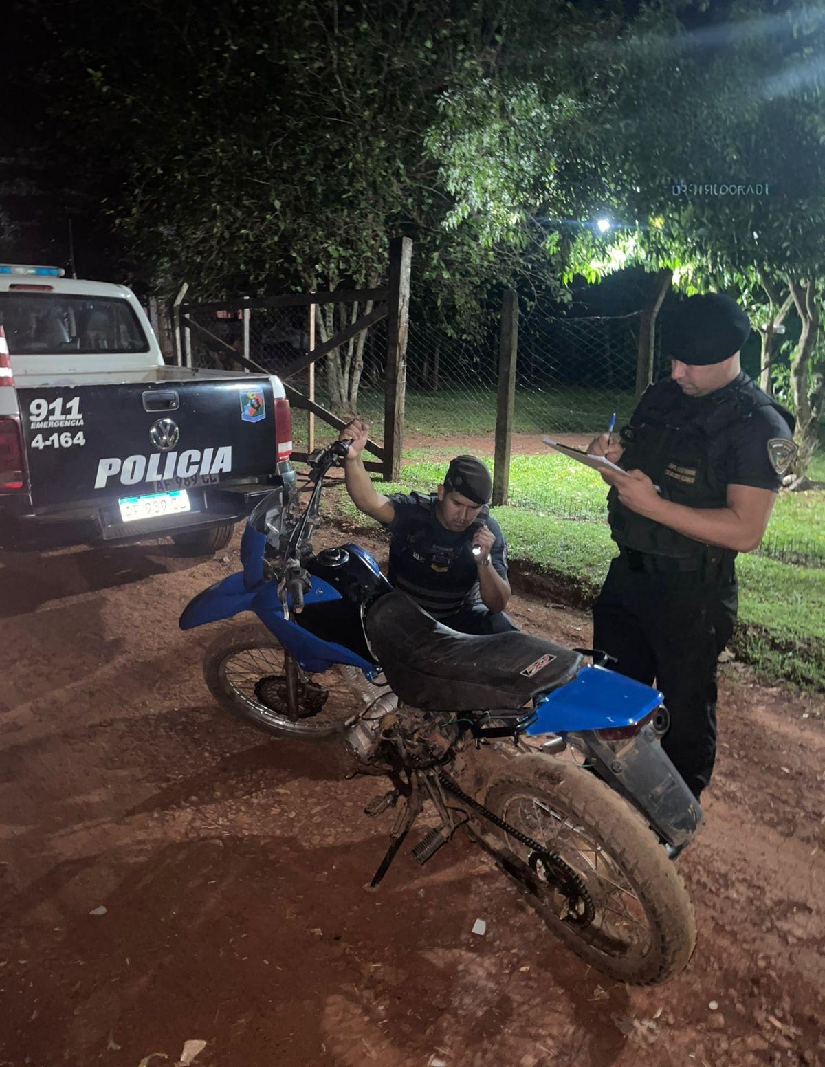 Recuperan motos robadas y secuestran otra con numeración limada en Eldorado 3