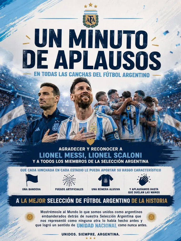 Chiqui Tapia anunció un homenaje para la Selección en el fútbol argentino y la Conmebol se plegó 4