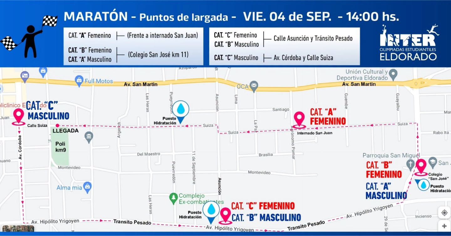 Todo listo para la Maratón en las Olimpiadas Estudiantiles Eldorado 2026 2