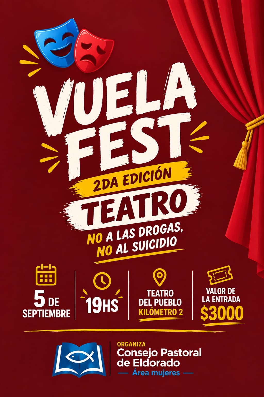Vuela Fest llega al Teatro del Pueblo: “Hay una solución, hay una respuesta, hay alguien que le pueda ayudar” 2