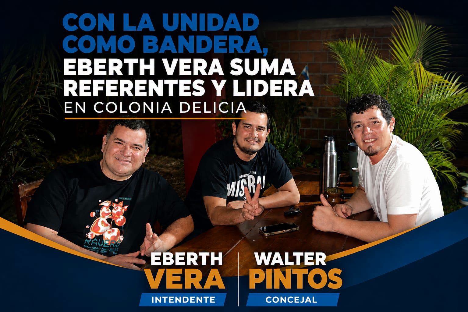 Elecciones 2027: Eberth Vera va por la intendencia de Colonia Delicia  2